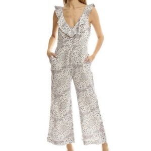 Zimmermann Linen Playsuit Floral‎ Empire Flute
